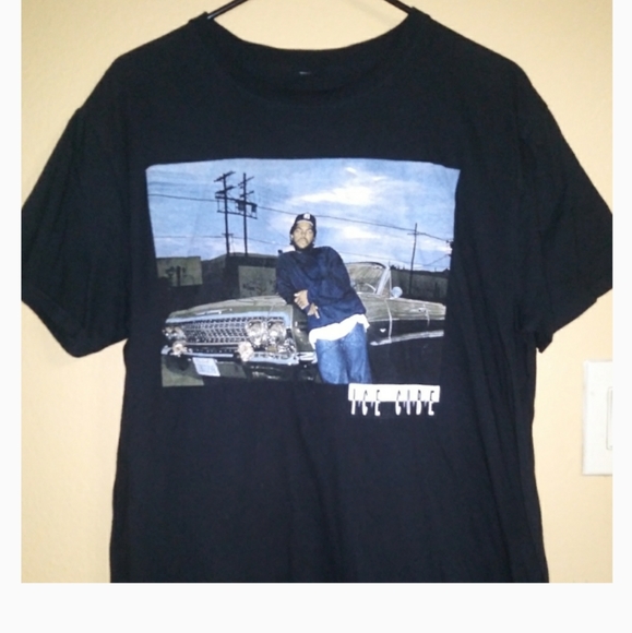 Ice Cube From Nwa Black Tee Shirt 